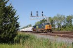 CSX 845 leading a train through Westfield New York
